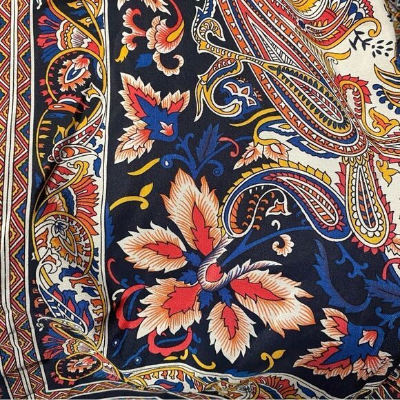 Oasis V Neck Paisley Print Colorful Floral Shift Dress - Picture 7 of 9